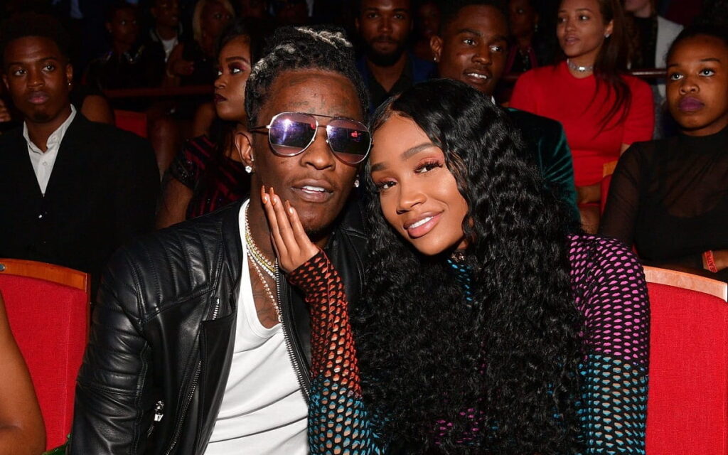 Young Thug and Jerrika Karlae attend the BET Hip Hop Awards 2016.